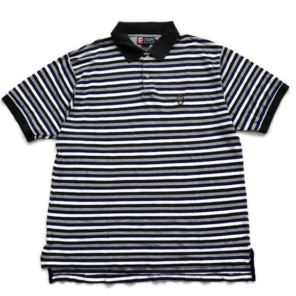 Chaps Ralph Lauren Polo Shirt Striped Short Sleeve - Picture 1 of 5